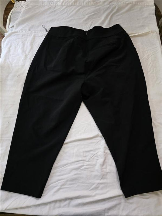 NWOT 11 Honore 22 Plus Tapered Leg Pants Trousers Black 133626