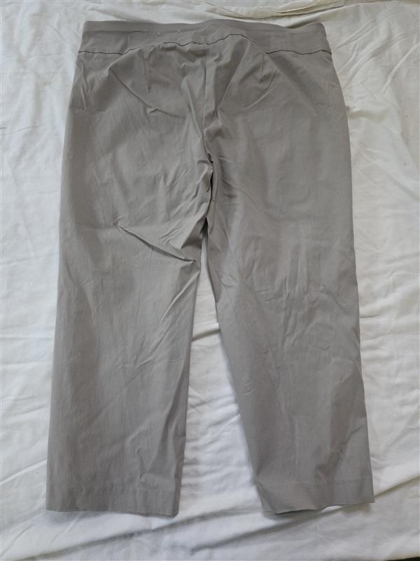 NWOT Alfani 16W Tummy-Control Pull-On Skinny Cropped Pants Tan 133630