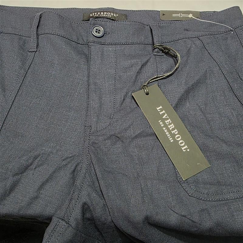 NWT Liverpool 31 12 Cropped Trouser Mood Indigo Blue Pants 133634
