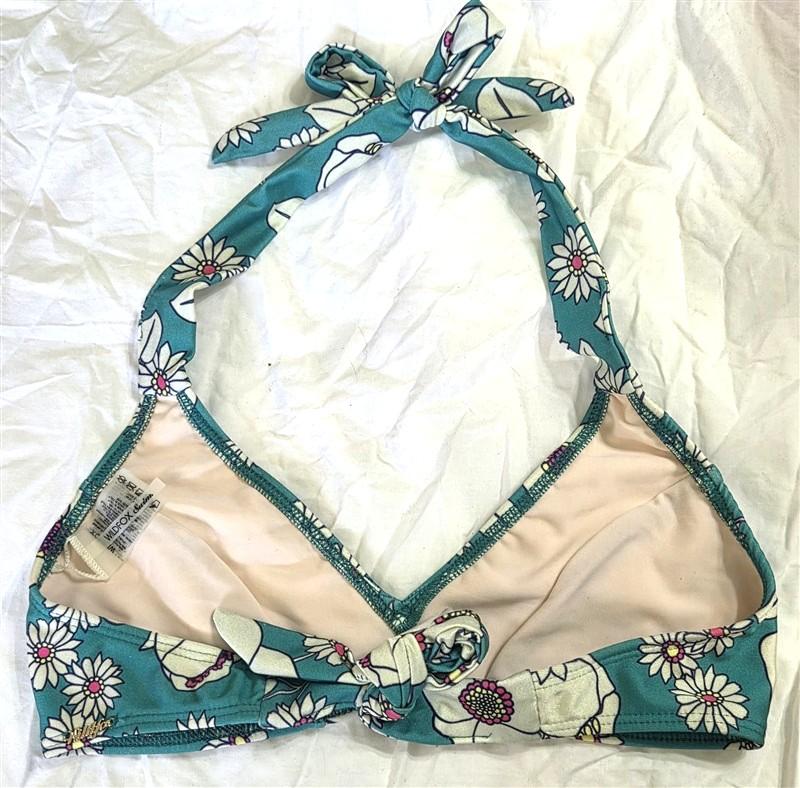 NWOT Wildfox M Daisy Floral Halter Bikini Top 133636