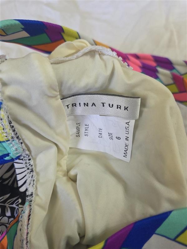 NWOT Trina Turk 6 Sample Treasure Cove Bandeau 1pc Swimsuit 133640
