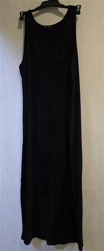 NWOT Eileen Fisher Petite Large Stretch Knit Scoop Neck Tank Dress Black 133647