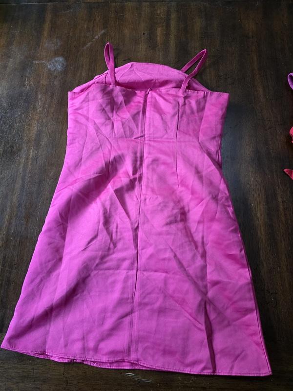 NWPT Zac Posen Girls 16 Pleated Front Hot Pink Formal Dress 133648