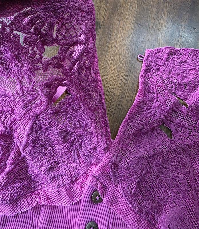 NWOT FP Free People Movement M Have My Heart Tank Top Raspberry Pink 133653