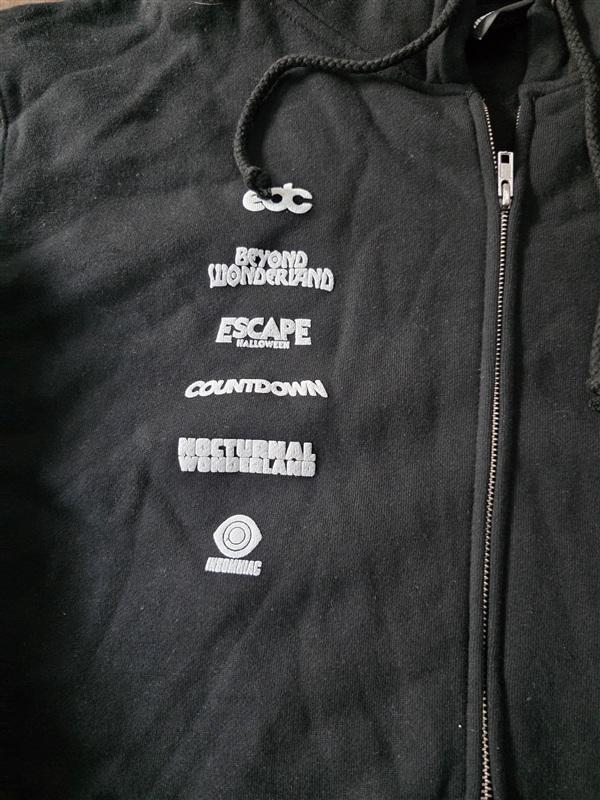 NWOT Insomniac's L Electric Mile Halloween Zip Up Hoodie Sweatshirt 133659
