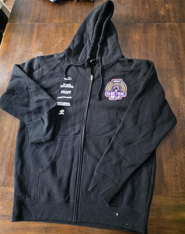 NWOT Insomniac's L Electric Mile Halloween Zip Up Hoodie Sweatshirt 133659