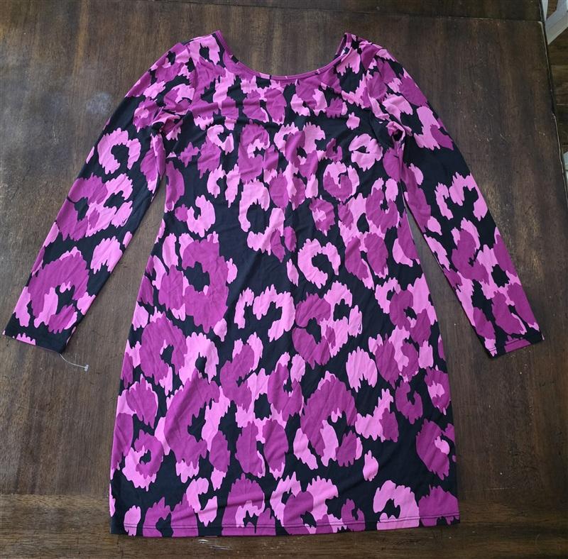 NWT Trina Turk OS Pink Black Camouflage Swim Cover Up Dress 133688
