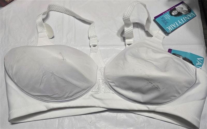 NWTD Vanity Fair 44B Full-Figure Back-Smoothing Wire Free Bra 71380 white 133692