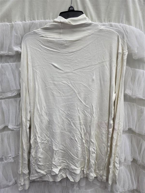 NWOT Winter Silks XL Washable 100 Silk Pullover Turtle Neck Ivory 133693