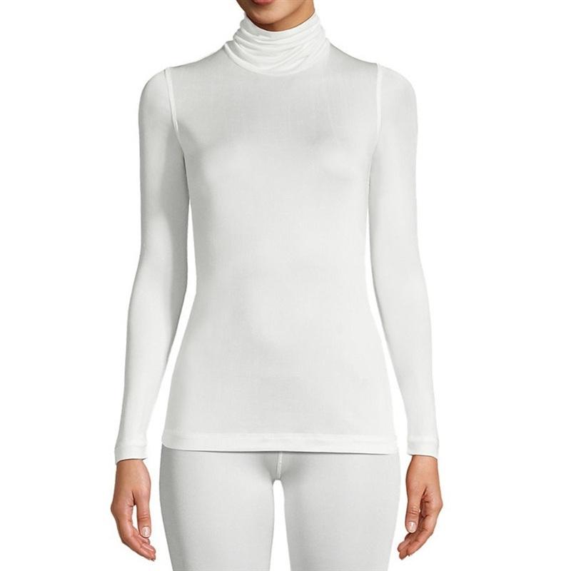 NWOT Winter Silks XL Washable 100 Silk Pullover Turtle Neck Ivory 133693