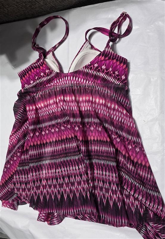 NWOT Gottex Profile 6 Flyaway Sunset Purple Pink Tankini Swim Top 133697