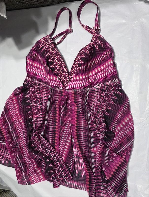 NWOT Gottex Profile 6 Flyaway Sunset Purple Pink Tankini Swim Top 133697