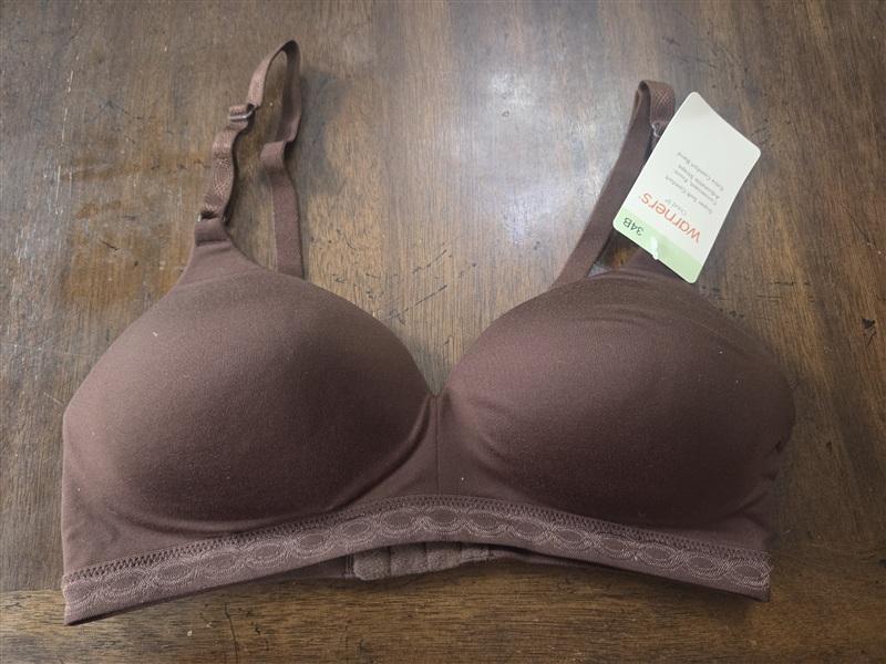 NWT Warners Bra 36A Cloud 9 Full-Coverage Wire-Free Contour 1269 Brown 133699