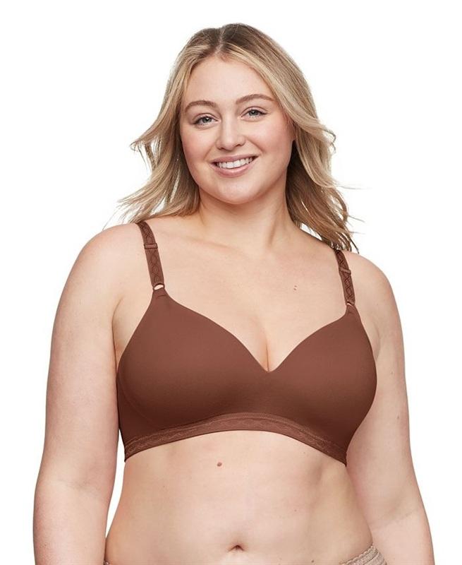 NWT Warners Bra 36A Cloud 9 Full-Coverage Wire-Free Contour 1269 Brown 133699