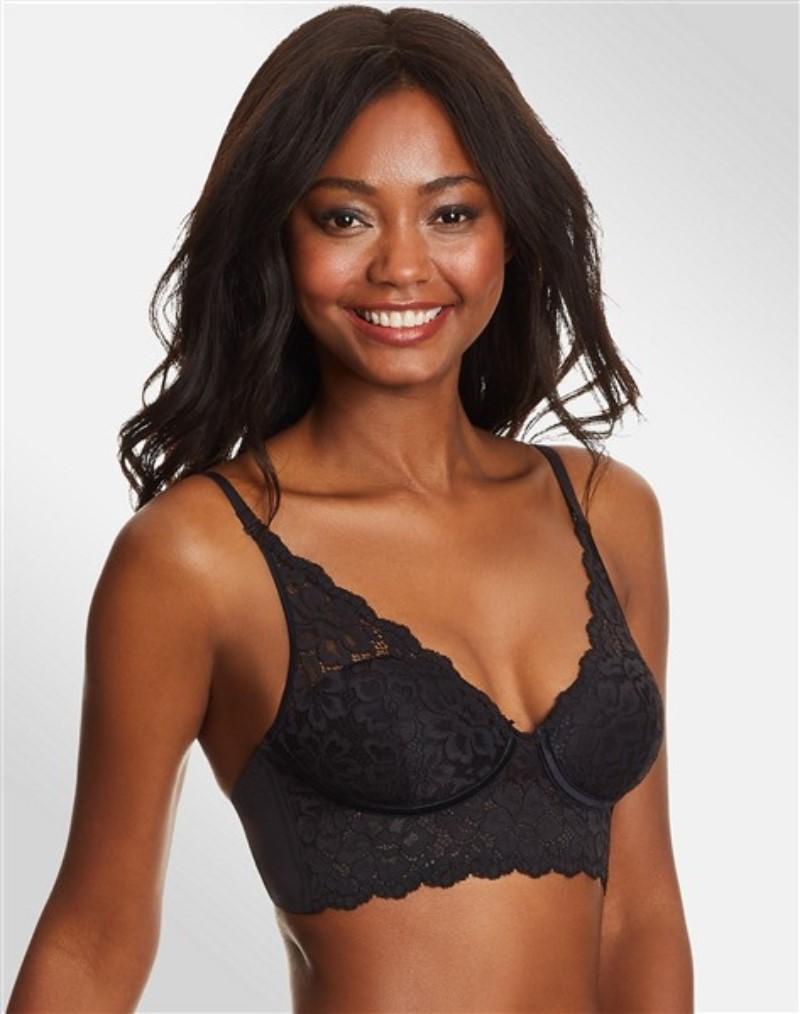 NWT Maidenform 36A Casual Comfort Convertible Lace Bralette DM1188 Blk 133714