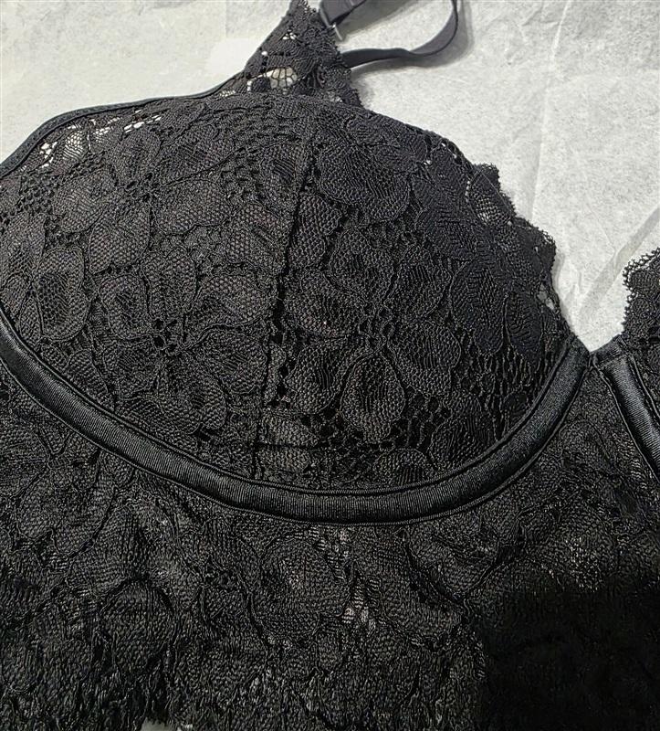NWT Maidenform 36A Casual Comfort Convertible Lace Bralette DM1188 Blk 133714