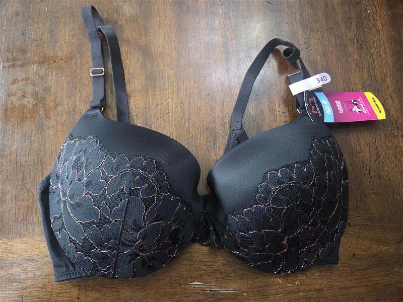 NWT Maidenform 34D Love Lift Satin Push-Up Bra DM9900 Black 133715