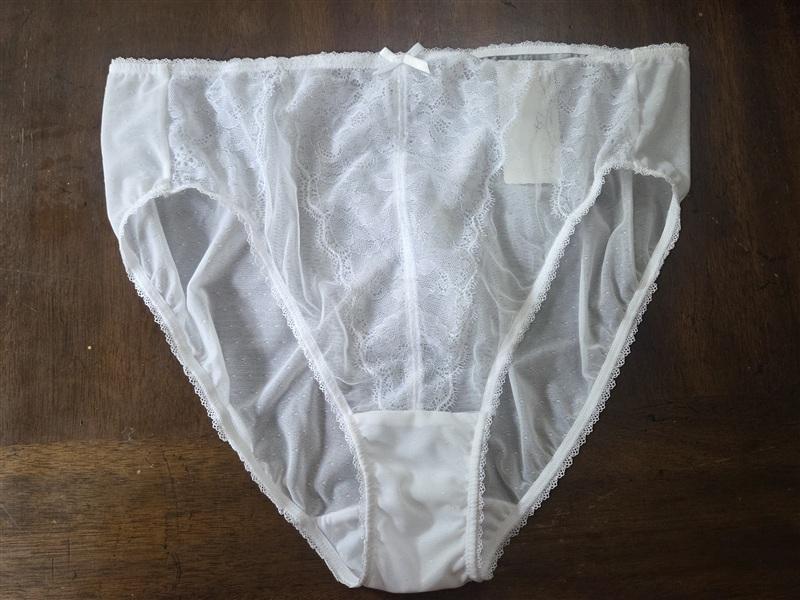 NWT Wacoal Retro Chic Brief Panty 2XL 841186 White Chantilly Lace 133718
