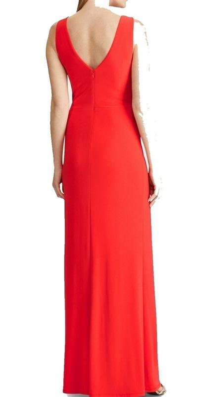 NWT Ralph Lauren 10 Vawlisa Orange Draped Evening Dress Gown 133719