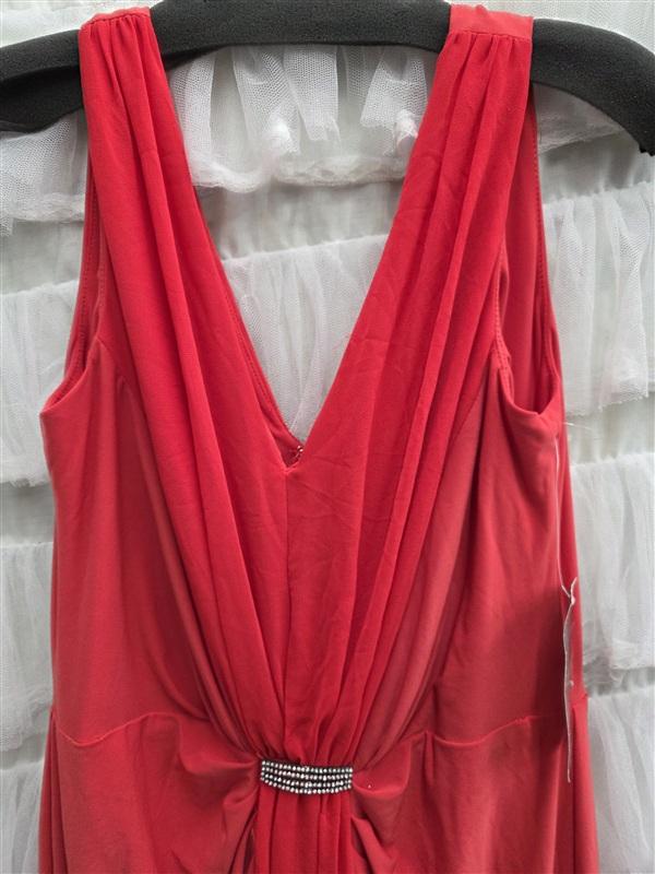 NWT Ralph Lauren 10 Vawlisa Orange Draped Evening Dress Gown 133719