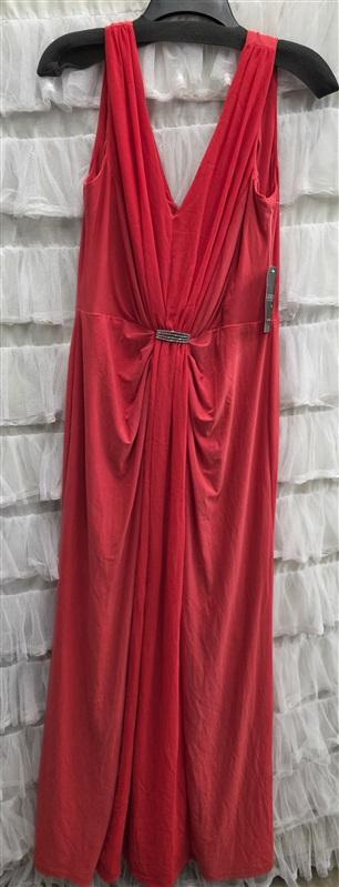 NWT Ralph Lauren 10 Vawlisa Orange Draped Evening Dress Gown 133719