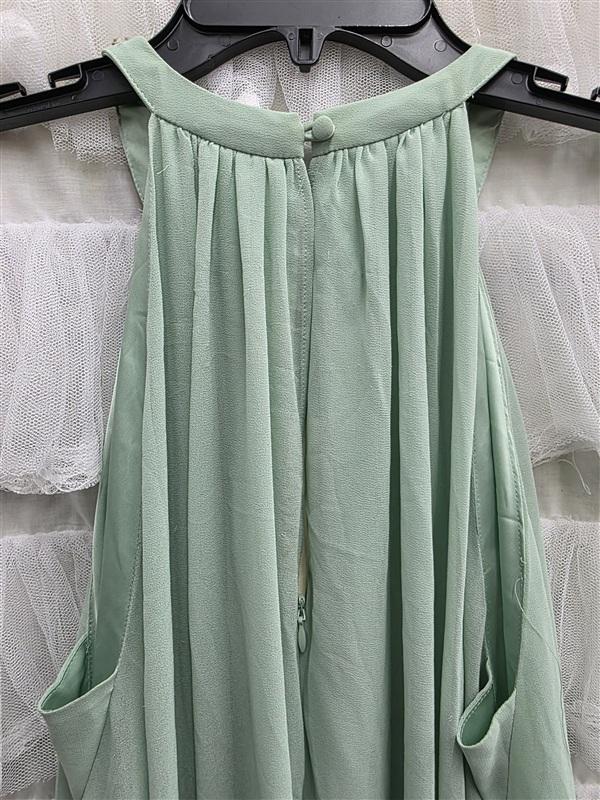 NWT Erin Fetherston 6 Hi Neck Beaded Maxi Sheath Evening Gown Green Dress 133728