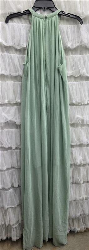 NWT Erin Fetherston 6 Hi Neck Beaded Maxi Sheath Evening Gown Green Dress 133728