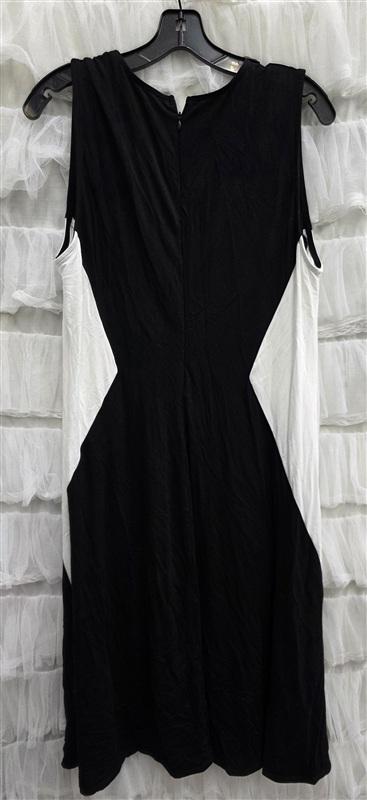 NWOT Karen Kane 1X Color Block Sleeveless Tank Dress Black White 133731