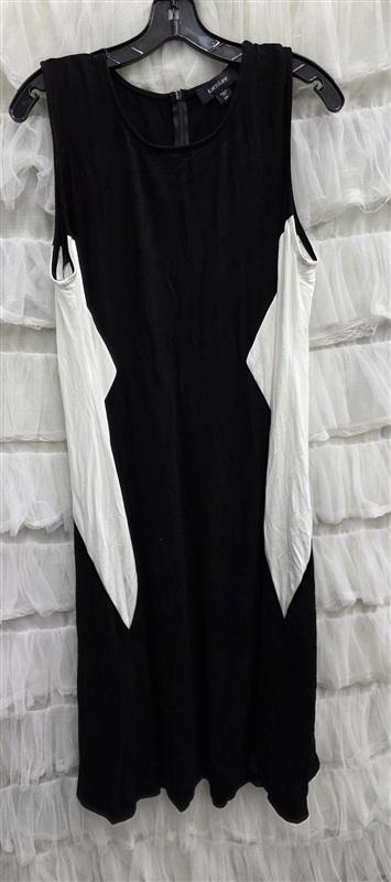 NWOT Karen Kane 1X Color Block Sleeveless Tank Dress Black White 133731