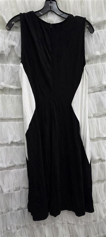 NWOT Karen Kane 1X Color Block Sleeveless Tank Dress Black White 133731