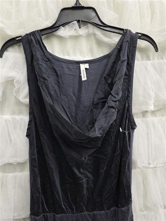 NWOT Michael Stars Drape Neck Mini Dress Charcoal Gray 133737