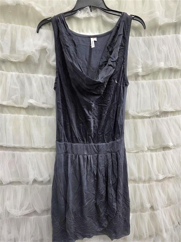 NWOT Michael Stars Drape Neck Mini Dress Charcoal Gray 133737