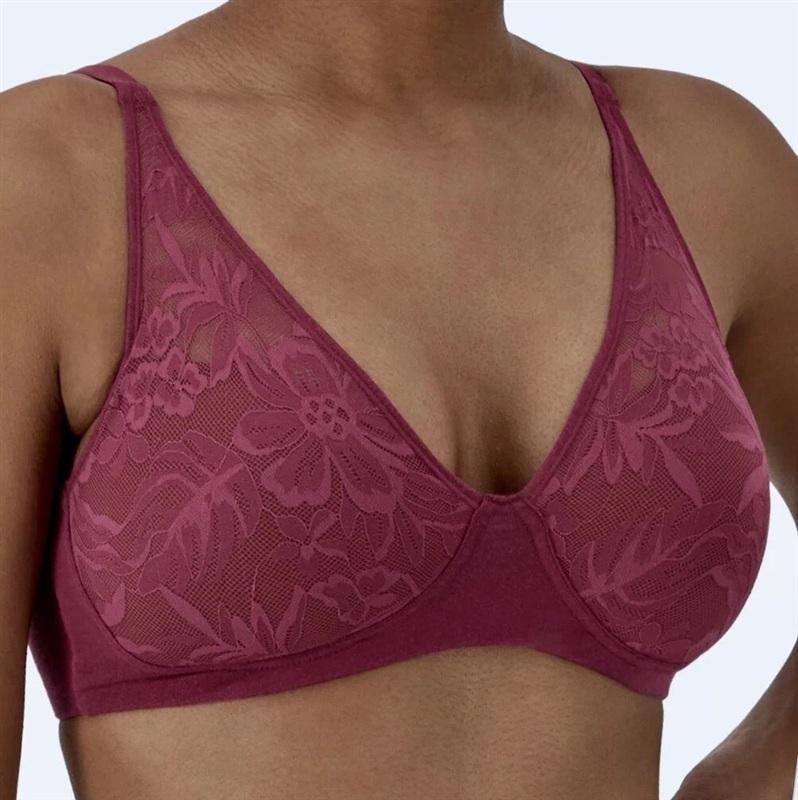 NWT Bali Breathe Cotton Modal Wireless T-Shirt Bra Pink 133743
