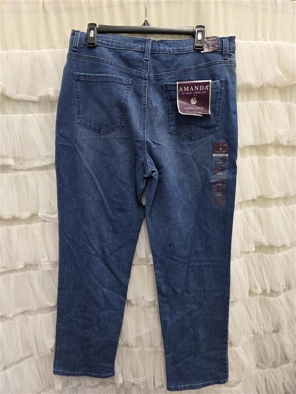 NWT Gloria Vanderbilt 14 Amanda Tapered Leg Classic Rise Blue 133751