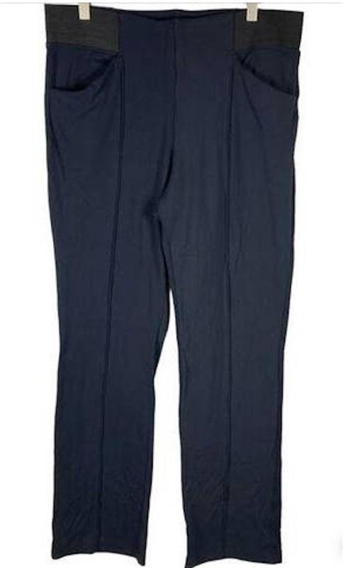 NWOT Soft Surroundings PL Pull On Black Pants +Pockets 133752