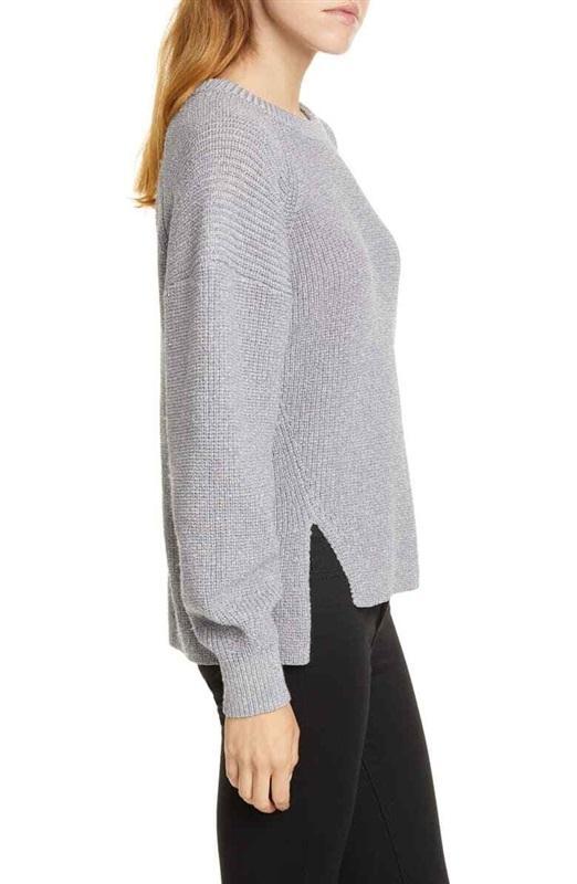 NWT Joie L Cicilia Ribbed Sweater Silver Sparkle Gray 133753