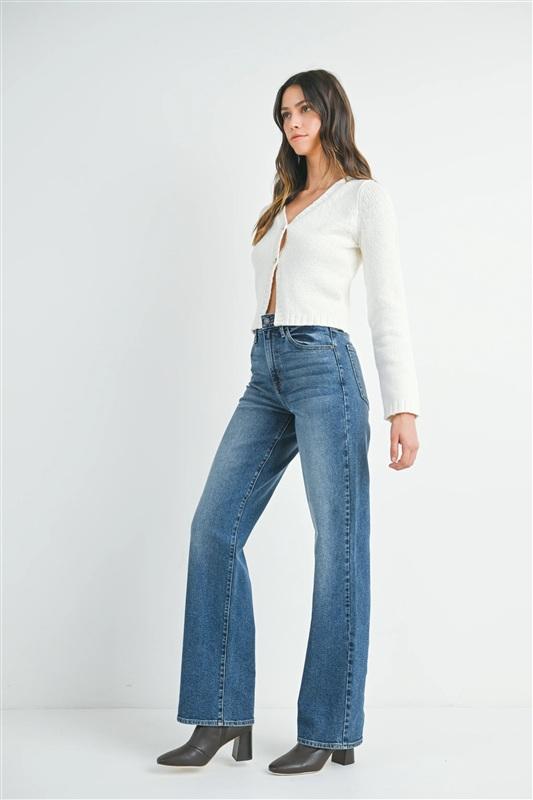 NWT JBD 29 Slim Straight Longer Length Jeans Dark Blue 133762