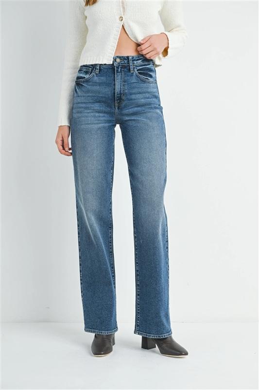 NWT JBD 26 Slim Straight Longer Length Jeans Dark Blue 133764