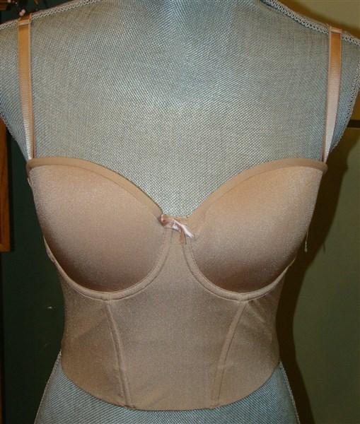 NWOTD Le Mystere 38D Bustier Soiree Short Line Bra 4556 Beige 133784