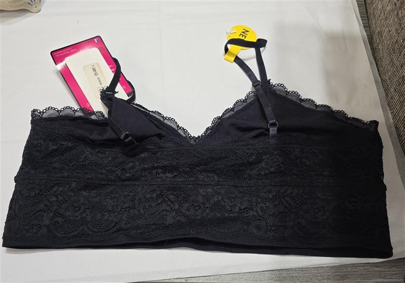 NWT Lily of France XL Sensational Lace Bralette Bra 2179106 Black 133787