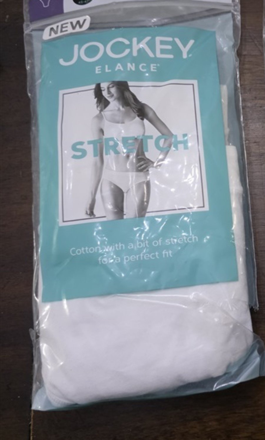 NWT PKG Jockey sz 7 Elance Stretch Bikini 3PR Underwear White 133793