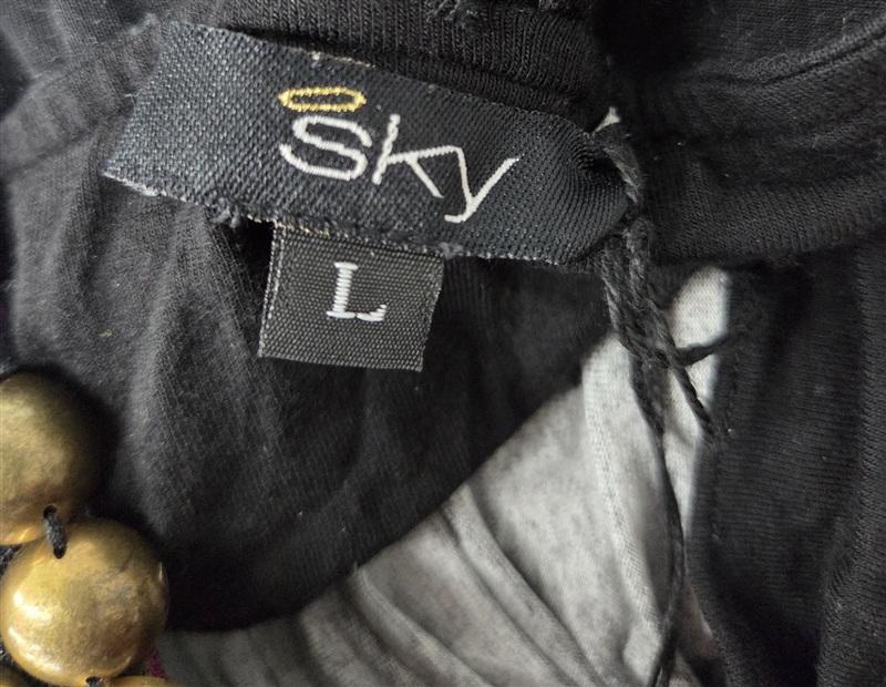 NWOT Sky L Braided Brass Stud T Back Black Tunic Top 133813