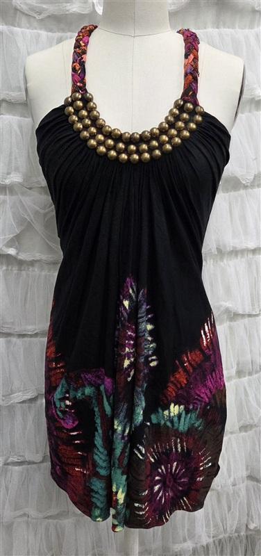 NWOT Sky L Braided Brass Stud T Back Black Tunic Top 133813