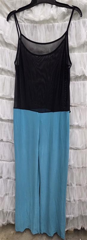 NWOT Anthropologie Last Tango XL Mesh Sheer Top Jumpsuit Turquoise 133815