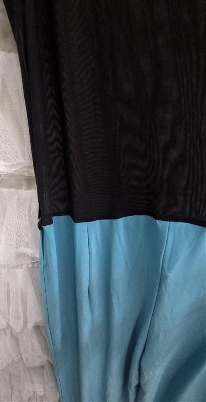 NWOT Anthropologie Last Tango XL Mesh Sheer Top Jumpsuit Turquoise 133815