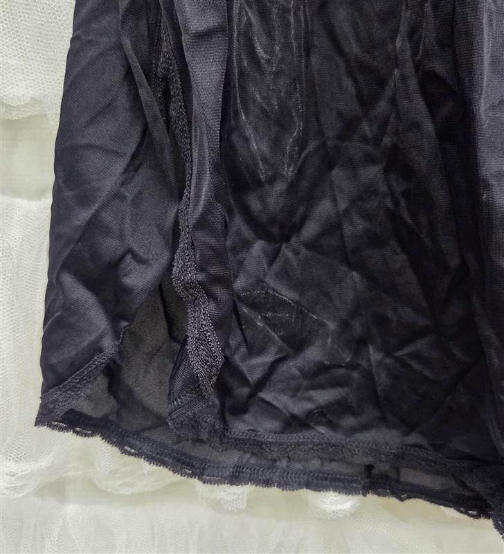 NWOT Vanity Fair 2X Black Half Slip 11760 Lace Trim 133826