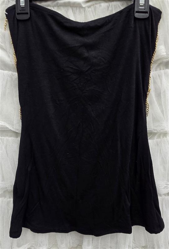 NWT Sky S Bandeau Strapless Chain Drape Accents Short Dress or Top 133830