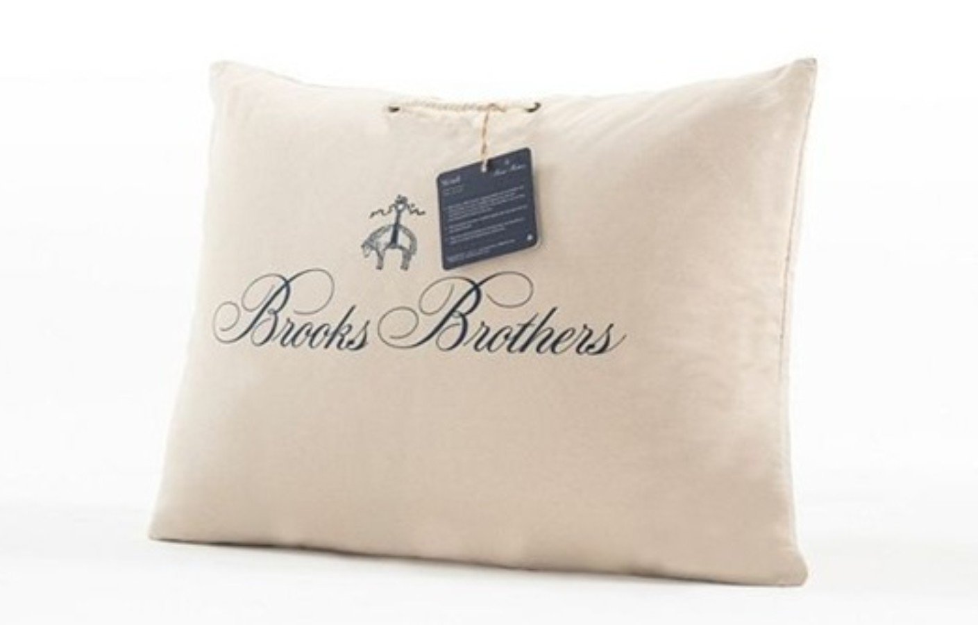 NWT Brook Brothers 100% Wool Filled Pillow Standard/Queen Ivory 133832