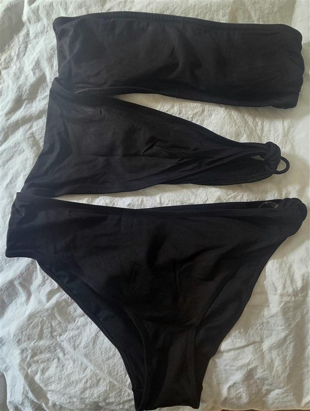NWOT H&M 12 Rivera Ready 1PC Monokini Cutout Swimsuit Black 133833