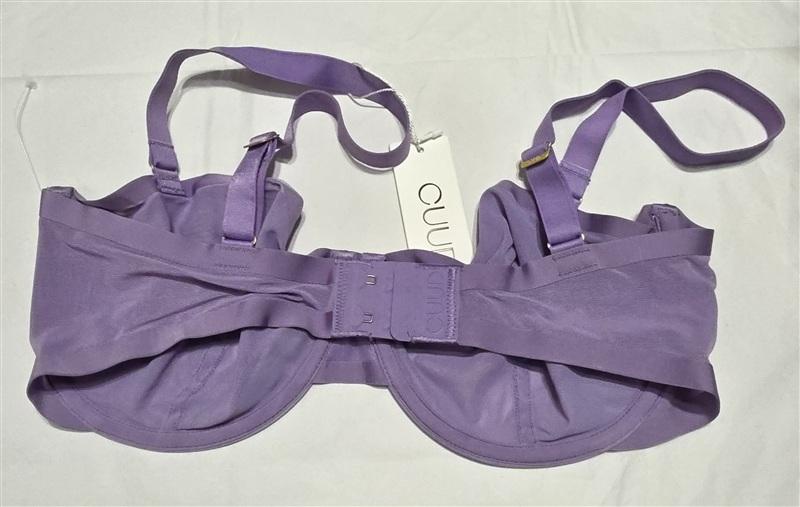 NWT CUUP 34E The Balconette Mesh Purple Sheer Underwire Bra 133838